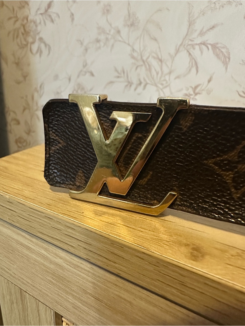 Authentic Louis Vuitton Men’s Monogram LV Belt 40mm Brown/Gold 110/44 - Picture 2 of 12